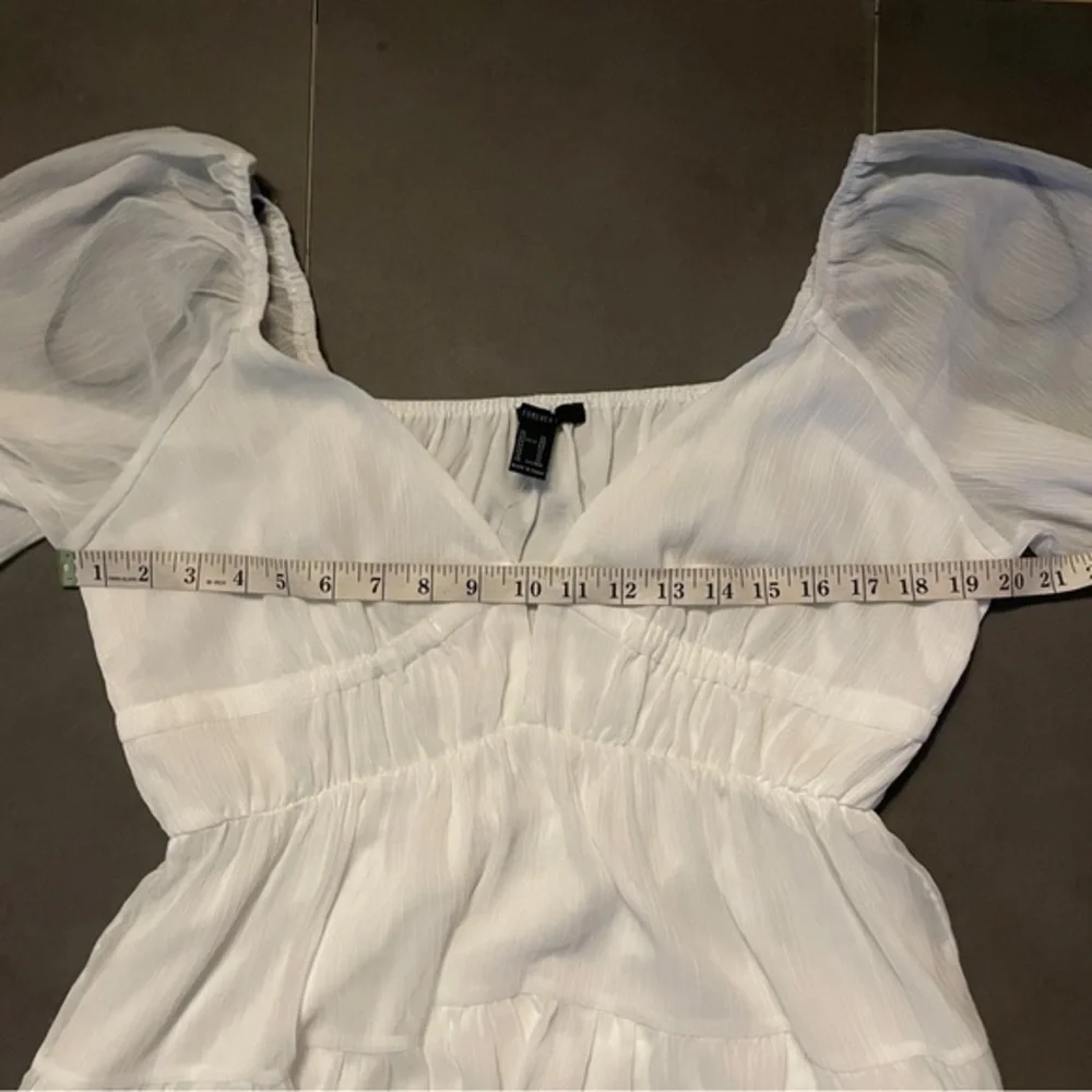 Forever 21 Vanilla Plunging‎ Tiered Babydoll Dress - Picture 4 of 5